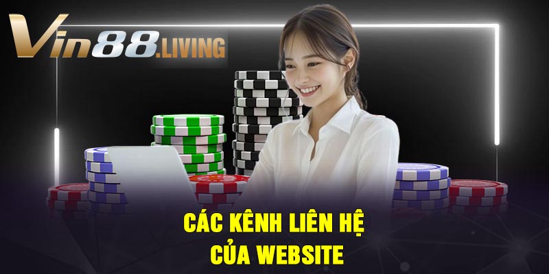 Các kênh liên hệ của website